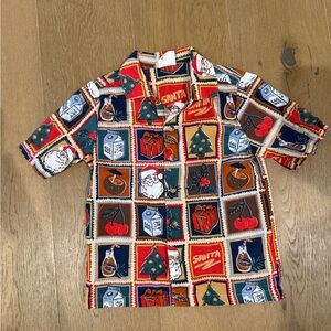 Festive Kids Button Down Shirt - Multicolor